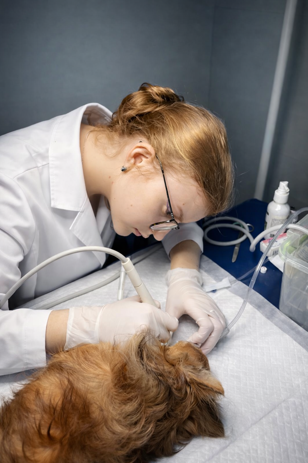 Стоматологія тварин — чистка зубів ультразвуком у Kizuna