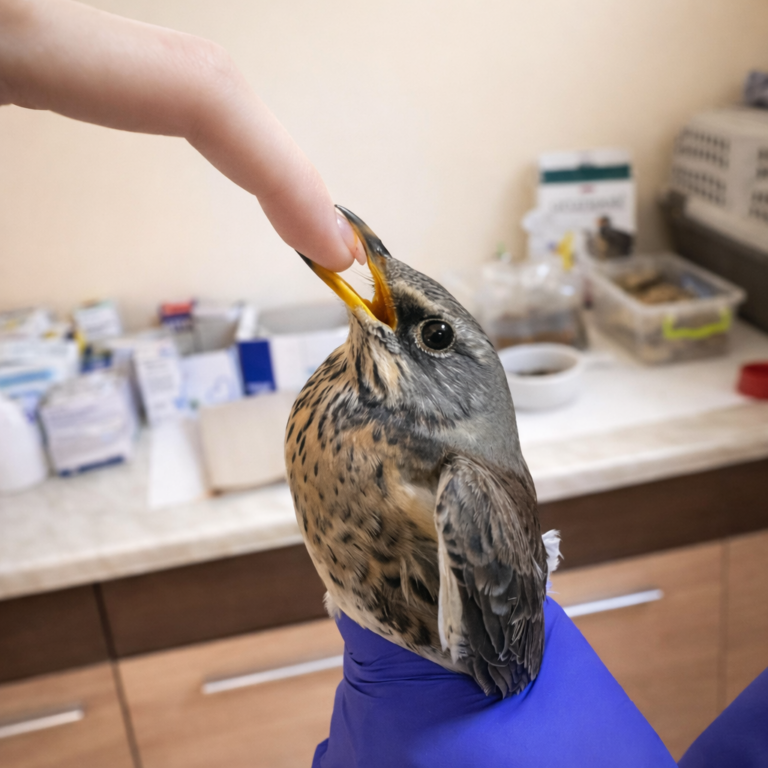 Папуга на прийомі у ветеринара — лікування птахів в Ірпені